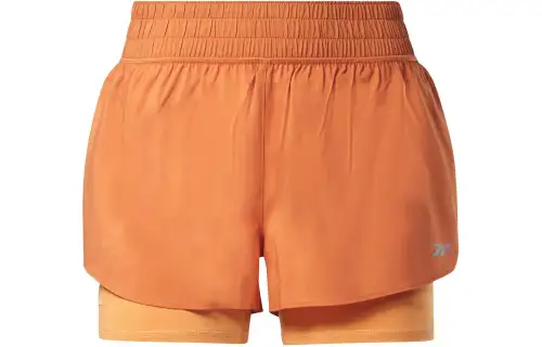 Reebok CYCLED Collection Running Two in One Shorts Sports Shorts Women's Orange