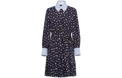 PRADA Floral-print Silk Minidress