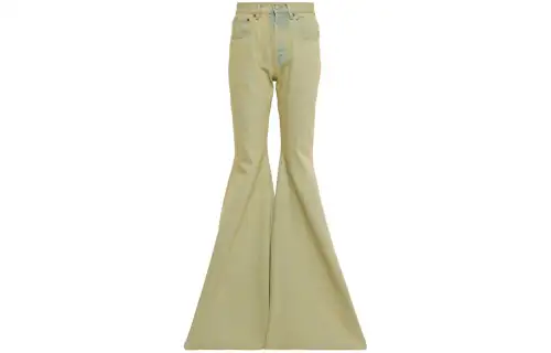 Vetements Jeans Women's Yellow Moderate Flared Pants