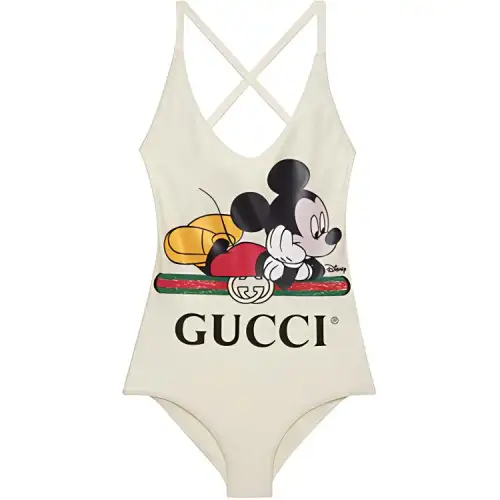 GUCCI X Disney Women's Mickey Print Swimsuit White