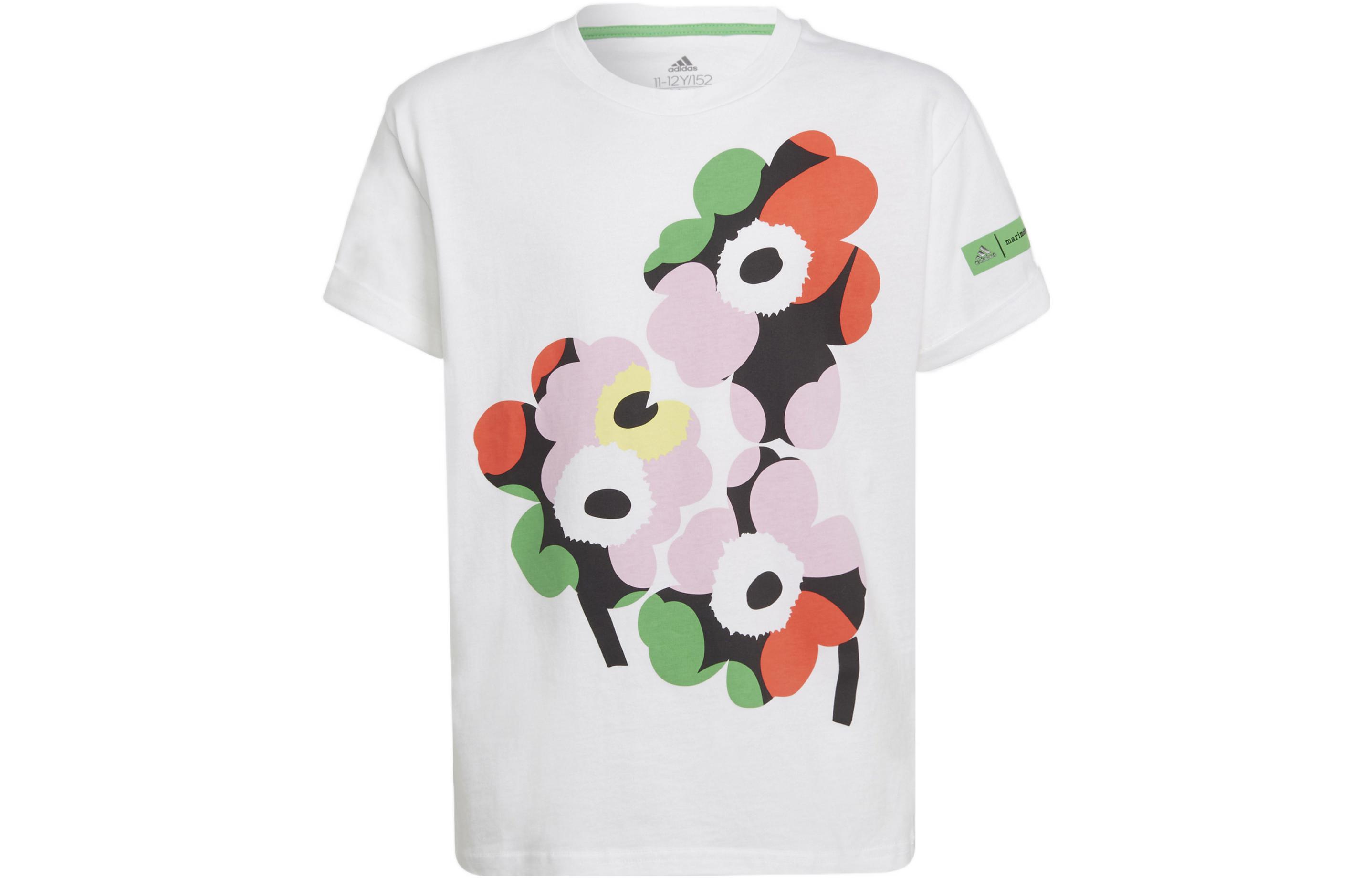 Детская футболка adidas x Marimekko (белая)