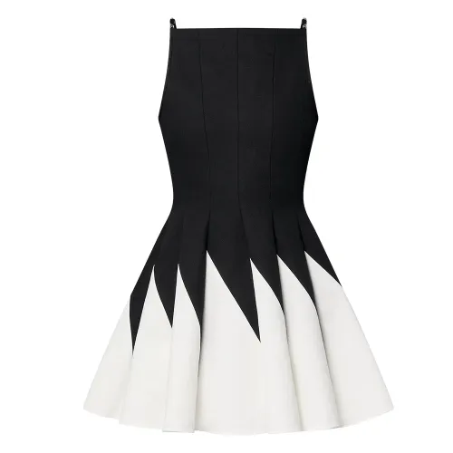 LOUIS VUITTON Color Blocked Pleat Dress