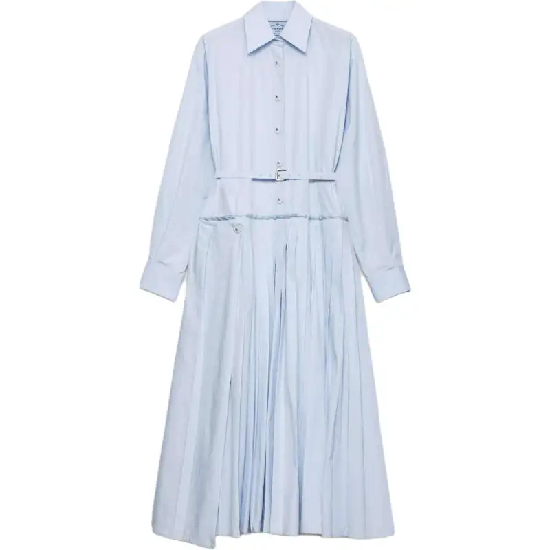 Prada pleated poplin dress