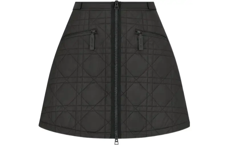 DIOR Casual Short Skirts Women's Black Moderate Short A Line Skirt