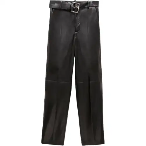 LOEWE Leather Pants Women's Black