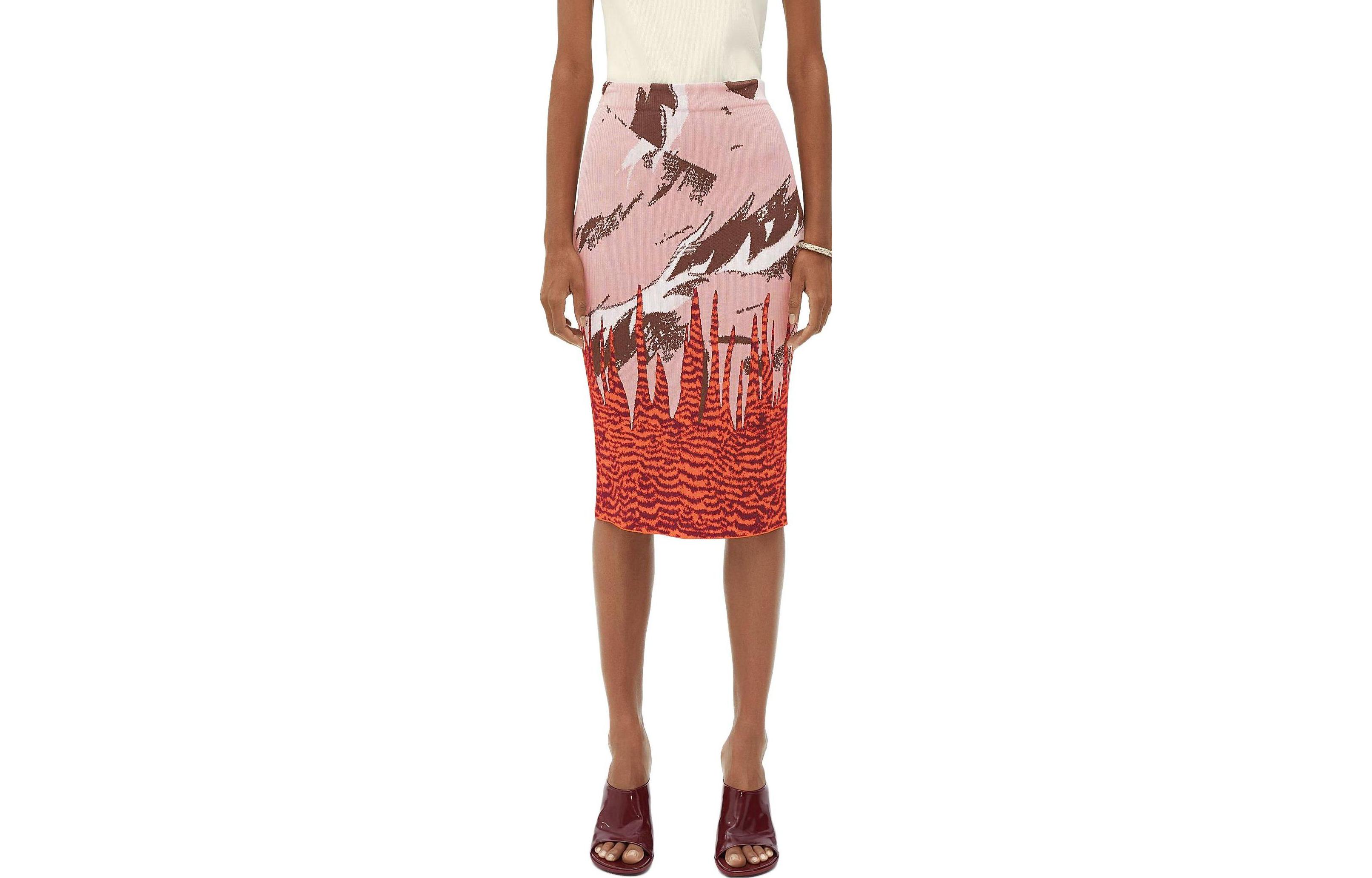 Bottega Veneta Graphic Jacquard Midi Skirt