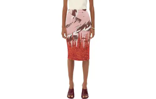 Bottega Veneta Graphic Jacquard Midi Skirt
