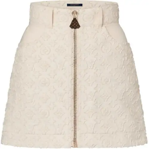 LOUIS VUITTON Monogram Fil Coupé Mini Skirt