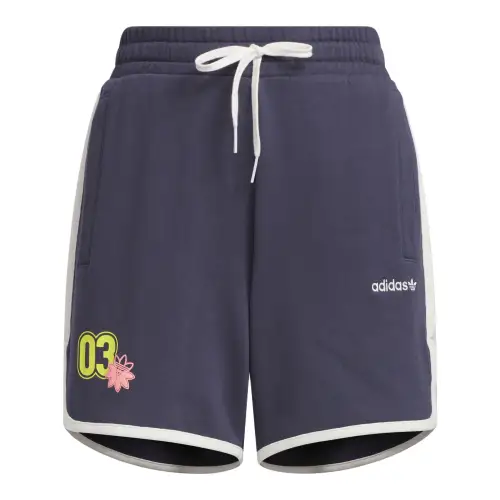 Adidas Originals RETRO CAMP GRAPHIC SHORTS Casual Shorts Women's Dark Navy Blue