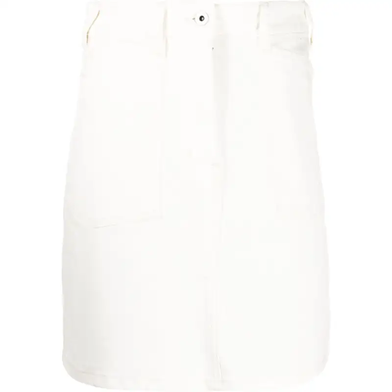 KENZO Logo Patch Denim Mini Skirt