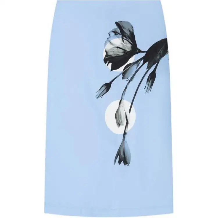 PRADA Casual Long Skirt Women's Light Blue