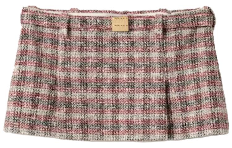 Женская юбка MIU MIU (красная в клетку)