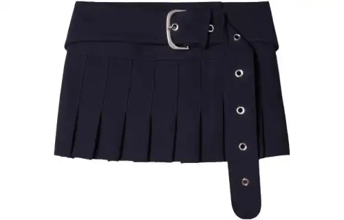 OFF WHITE Belted Low Rise Mini Skirt