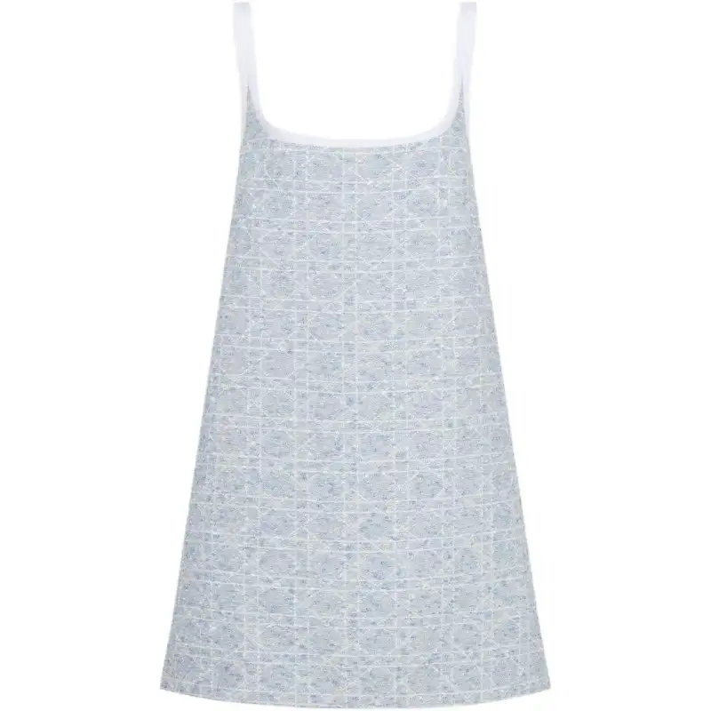 DIOR SS25 Slip Dress Women's Sky Blue