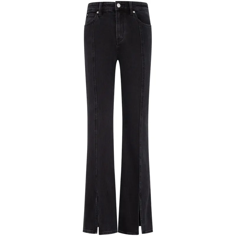 Calvin Klein SS24 Jeans Women's 1BY-Denim Black Moderate Flared Pants