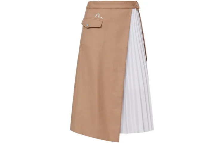 EVISU Casual Long Skirt Women's Khaki