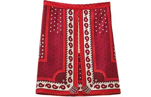 HERMES Casual Short Skirts Women's Red Moderate Short Other