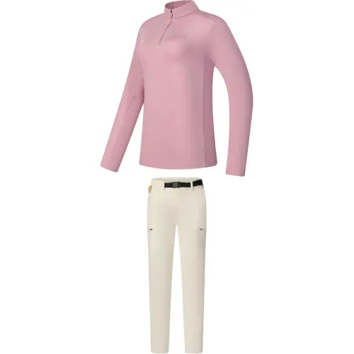 FILA Explorer Sports Lining Fleece Lined Long Sleeved T Shirt Woven Comfortable Pants Casual Suit Women's