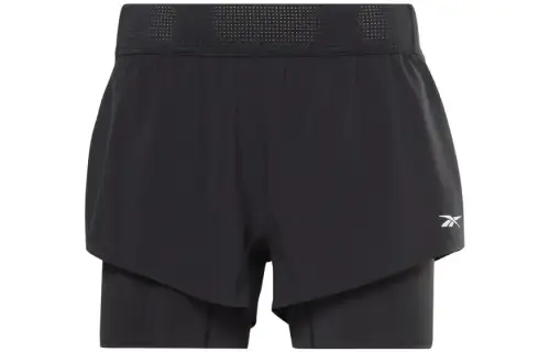 Reebok Sports Shorts Women's Black Moderate Mock Two Piece