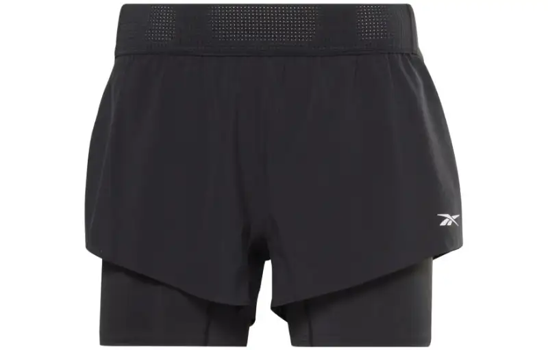 Reebok Sports Shorts Women's Black Moderate Mock Two Piece