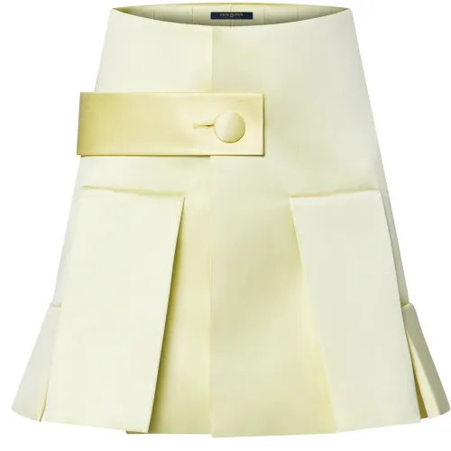 LOUIS VUITTON Button Tab Pleat Skirt