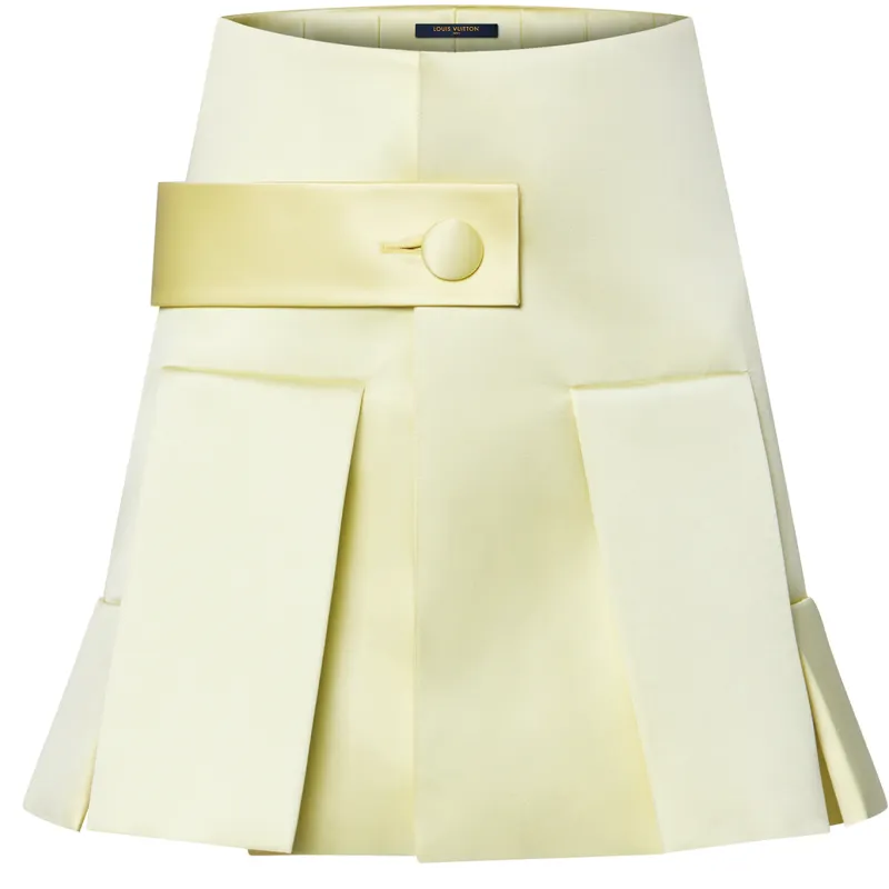 LOUIS VUITTON Button Tab Pleat Skirt