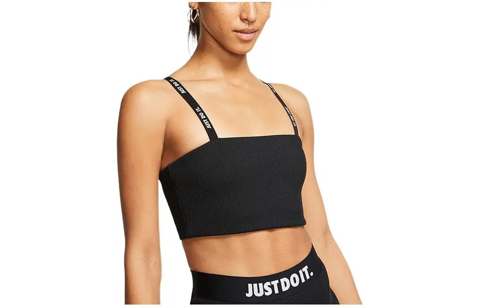 Nike Sleeveless Sports Shirts Women's Black Moderate Nipped-in Waist