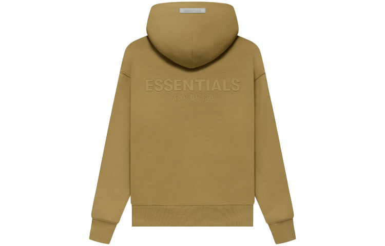 Детское худи Fear of God Essentials FW21 Kids Pullover Hoodie Amber (каричневое)