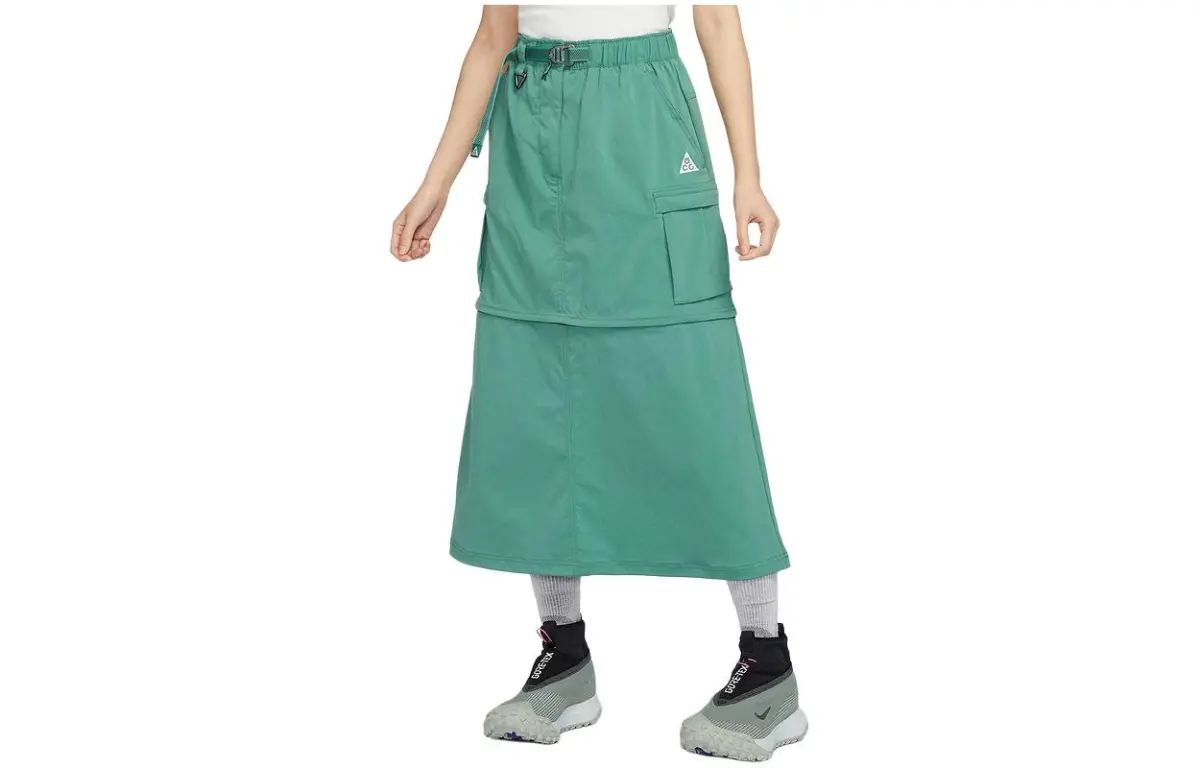 Nike 'SMITH SUMMIT' Casual Long Skirt Women's Green