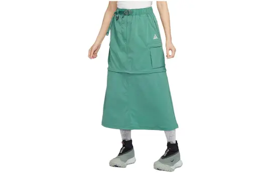 Nike 'SMITH SUMMIT' Casual Long Skirt Women's Green
