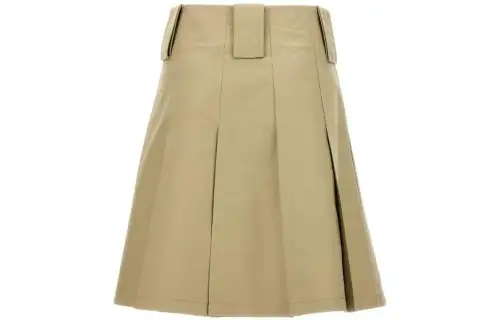 Burberry pleat-detail A-line midi skirt