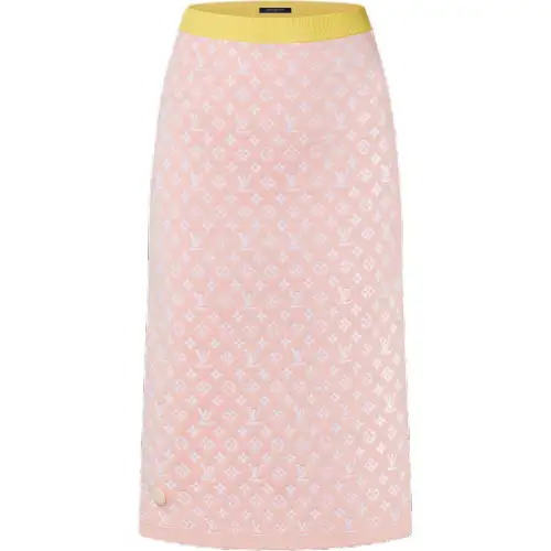 LOUIS VUITTON Pastel Monogram Knit Tube Skirt