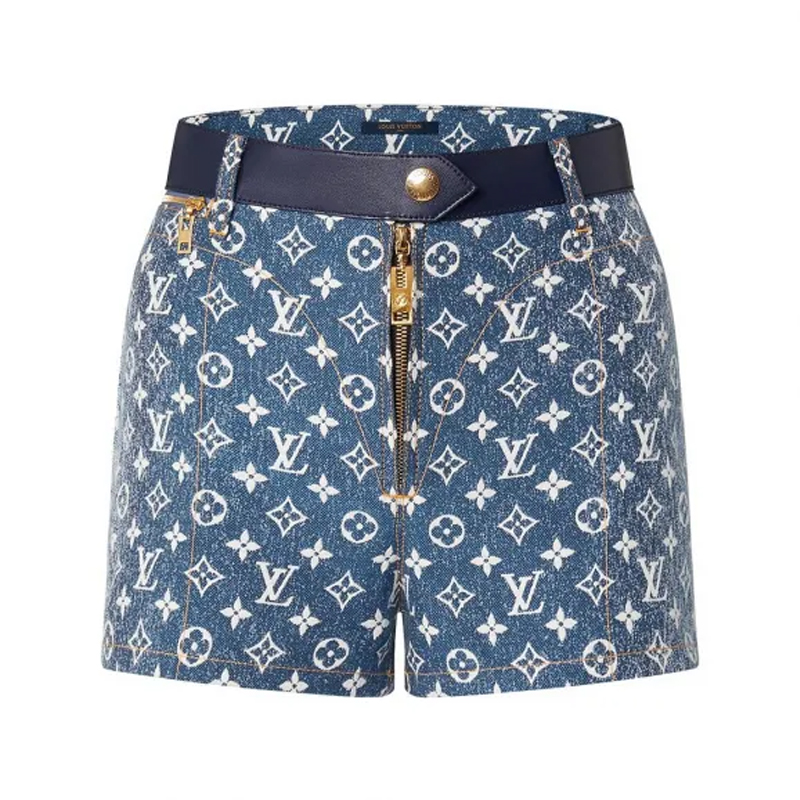 LOUIS VUITTON SS22 Denim Shorts For Women's Women's Blue