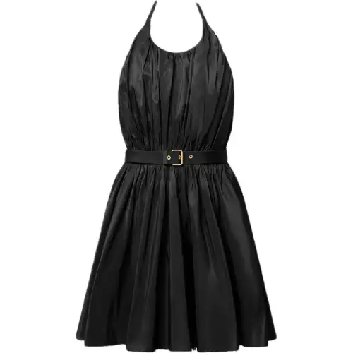 LOUIS VUITTON Plissé Halter Dress