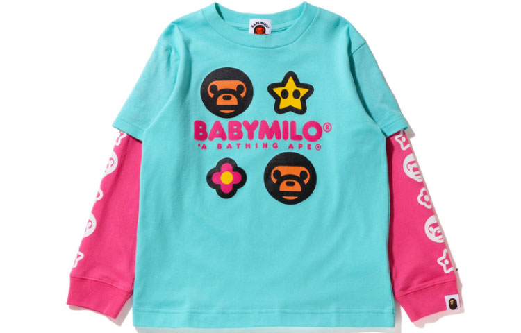 Детский лонгслив A BATHING APE (разноцветный)
