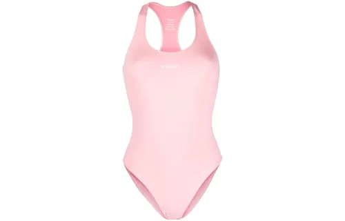 Vetements One Piece Swimsuits Women's Pink Triangle One Piece Swimsuit