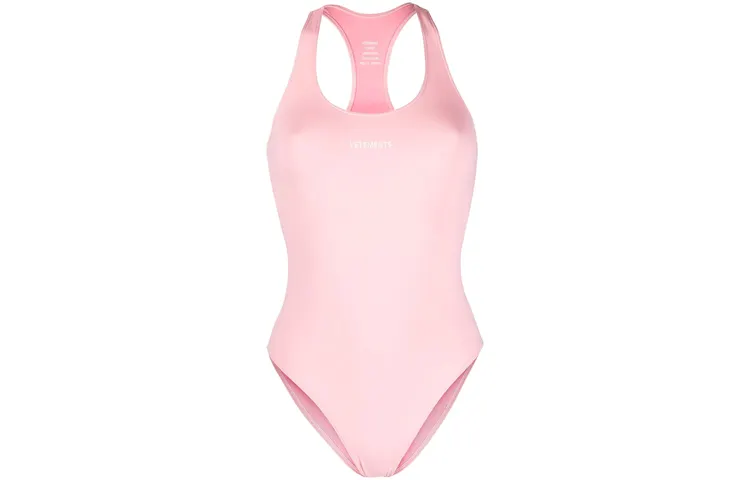 Vetements One Piece Swimsuits Women's Pink Triangle One Piece Swimsuit