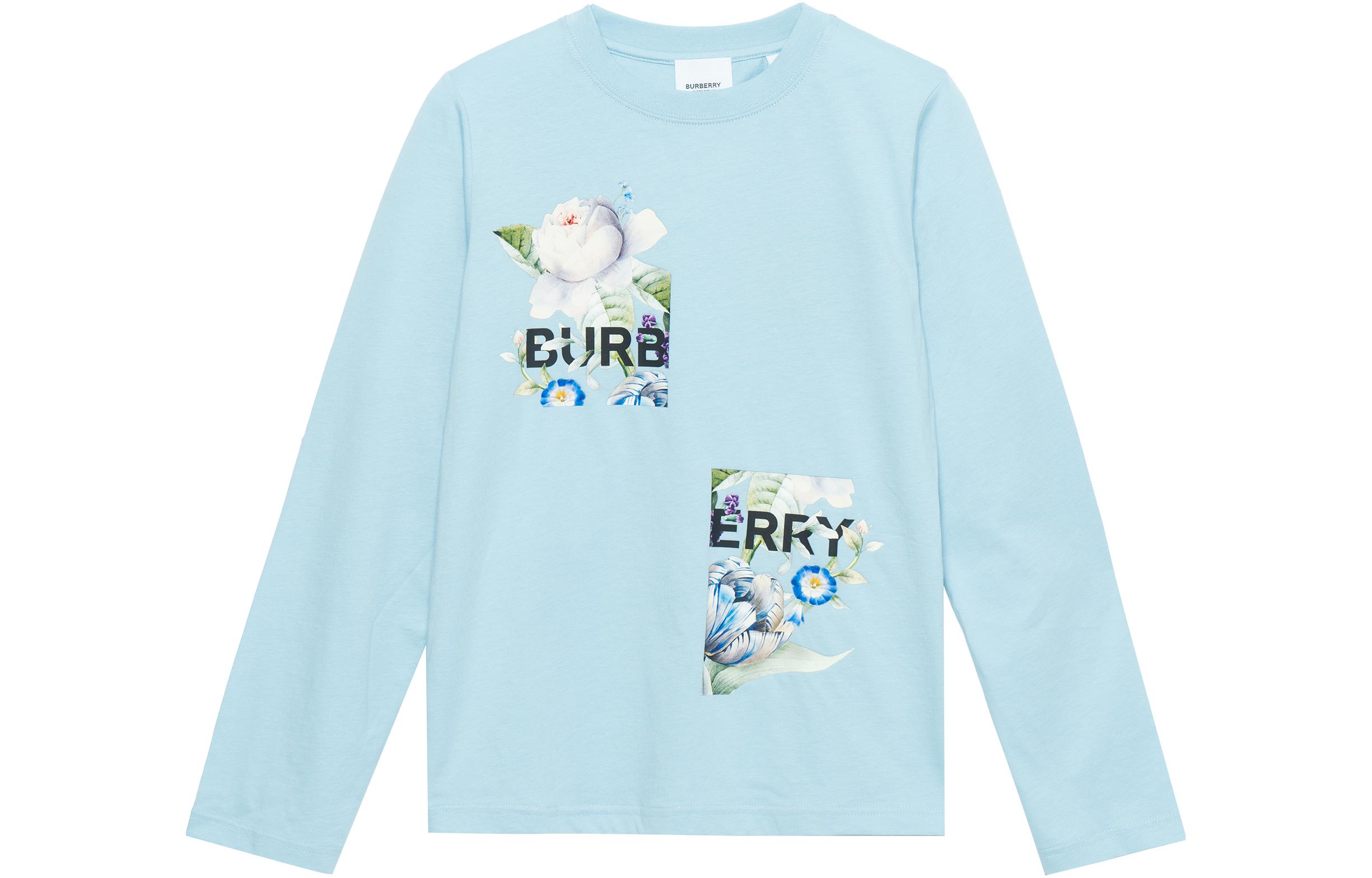 Мужская футболка Burberry BurberryT FW22Logo (голубой)