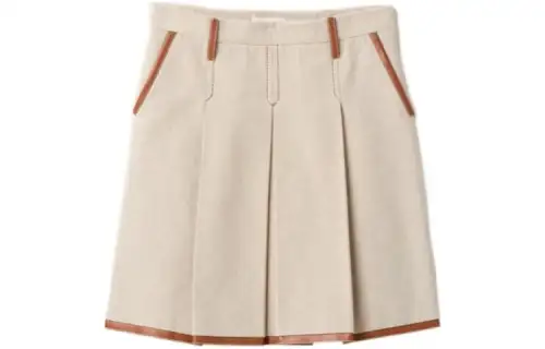 MIU MIU Logo embroidered Pleated Skirt