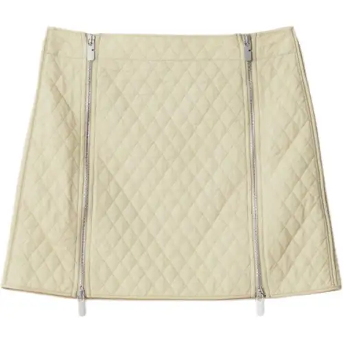 Burberry SS24 Casual Short Skirts Women's Ivory White