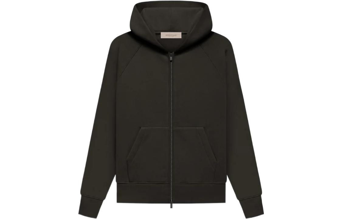 Мужское худи Fear of God Essentials (серо-черное)