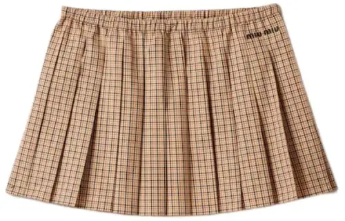 MIU MIU Casual Short Skirts Women's Gray Rope