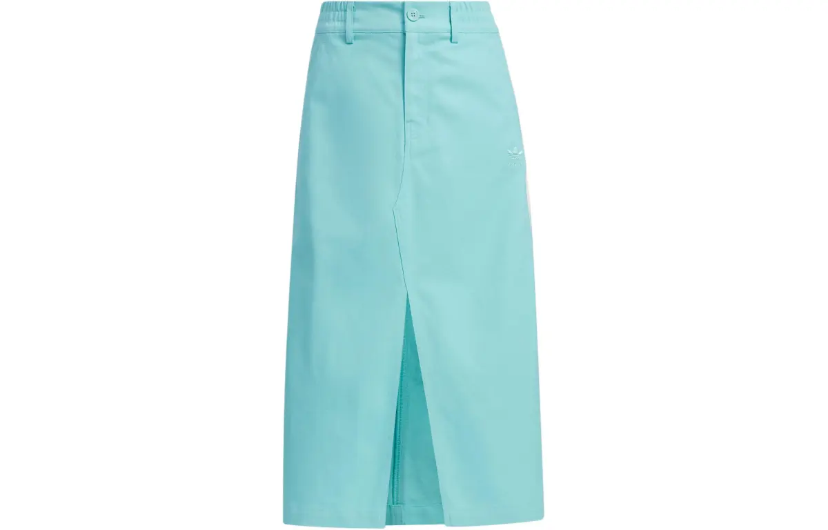 Adidas Originals SS24 V Day Skirt Casual Long Skirt Women's Simple Mint Green