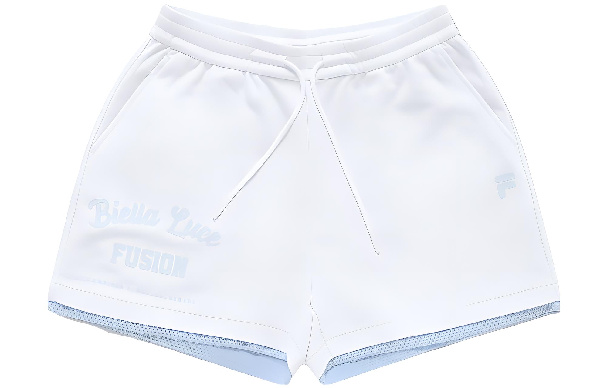 FILA FUSION Sports Shorts Women’s Standard White Moderate Mock Two Piece