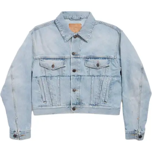 Balenciaga Denim Jacket Slim Fit Women's Light Blue