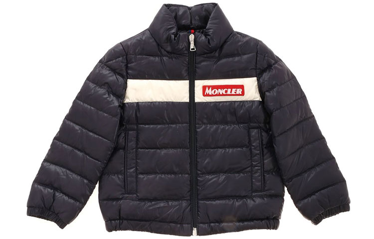Куртка Moncler Logo (темно-синяя)