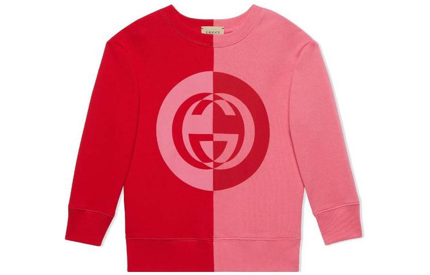 Женское худи Gucci Colorblock (розовое)