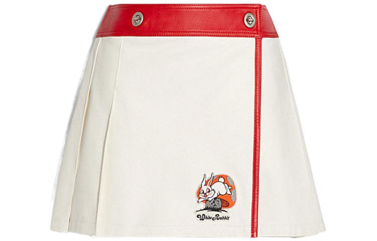 COACH X White Rabbit FW22 Leather Short Skirts Women's White