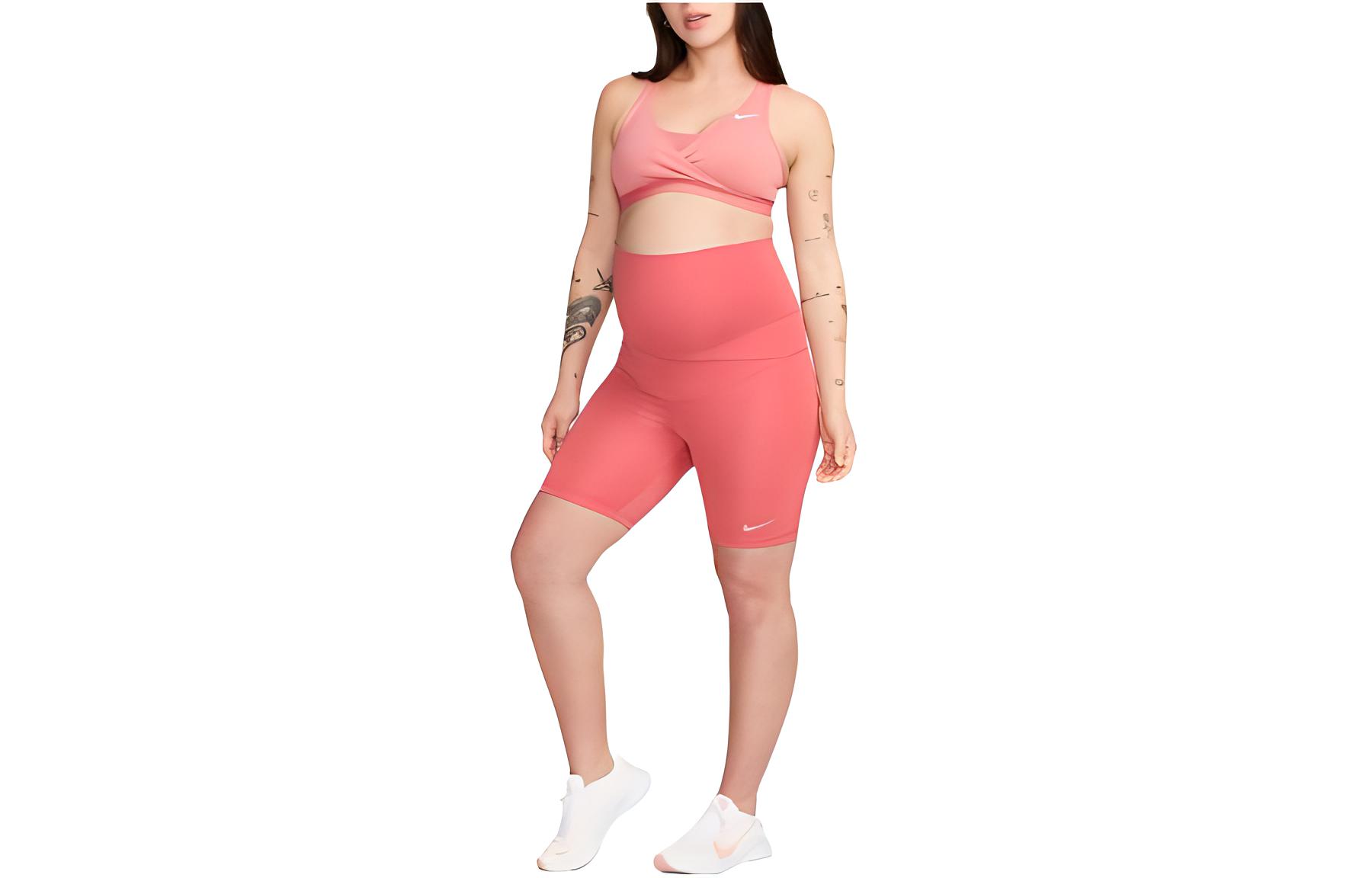 Nike Pregnant Mothers Collection Sports Shorts Women’s Pink Moderate Knitted Shorts