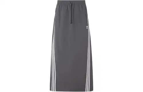Adidas Originals 3s Parach Skirt Casual Long Skirt Women's Dark Gray